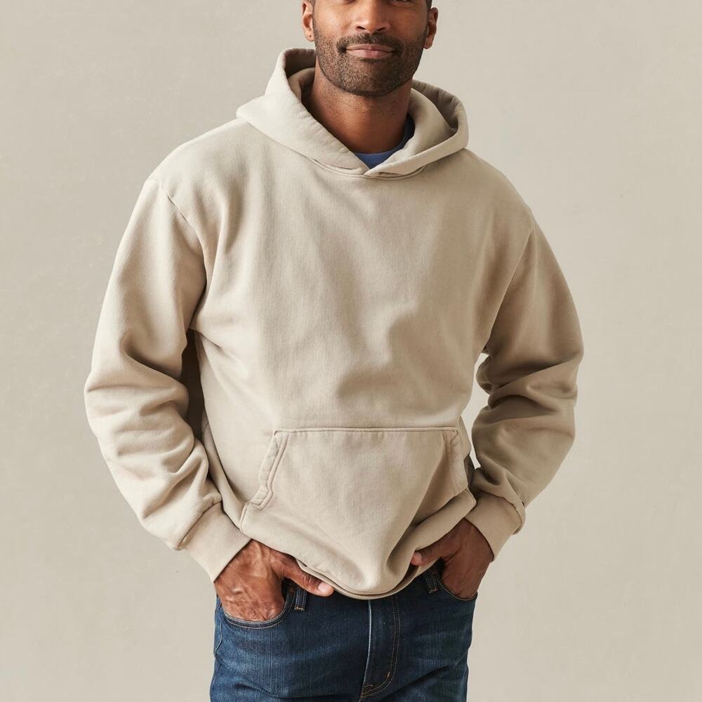 American Giant Unisex Collegiate Pullover Reactive Cobblestone Large NWOT